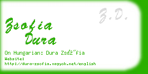 zsofia dura business card
